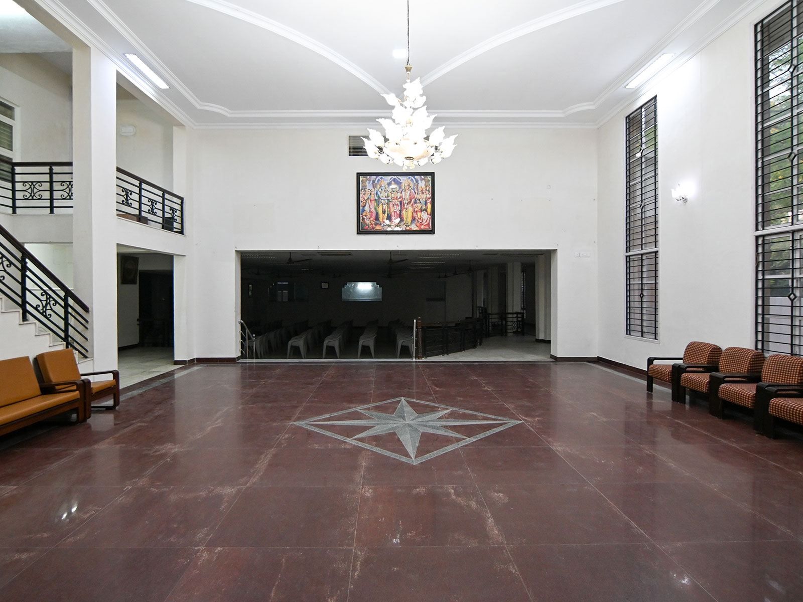 Clean modern Interior with marble tiles